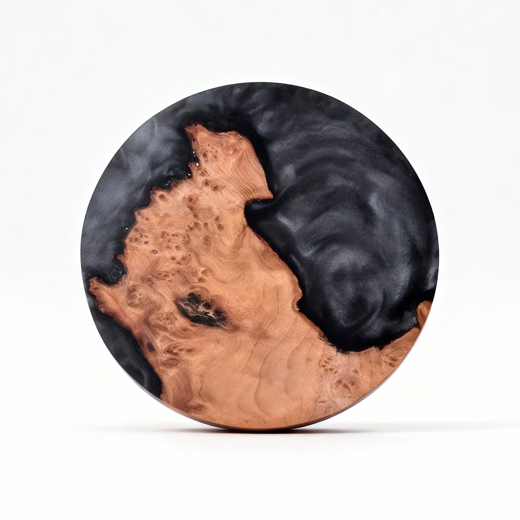 Custom Wood & Epoxy Resin Coaster Set of 4