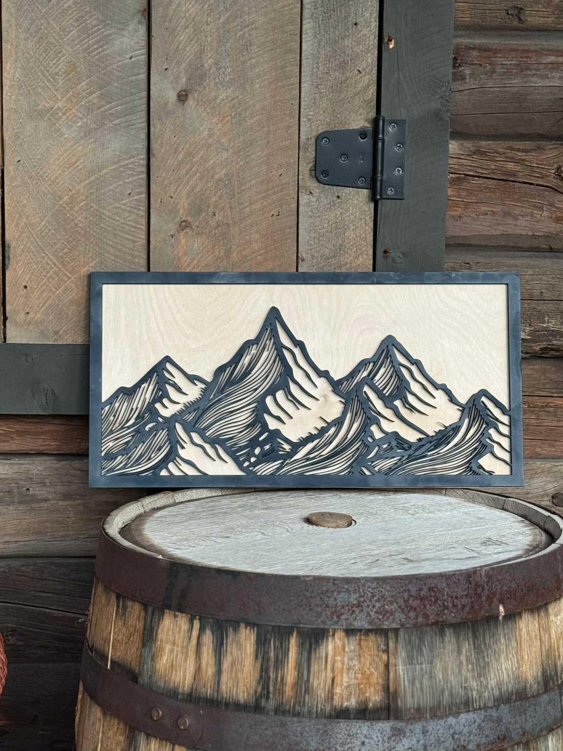 My Happy Place Laser Engraved Wall Art – Hand-Drawn Wood Sign with Backing