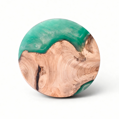 Custom Wood &amp; Epoxy Resin Coaster Set of 4