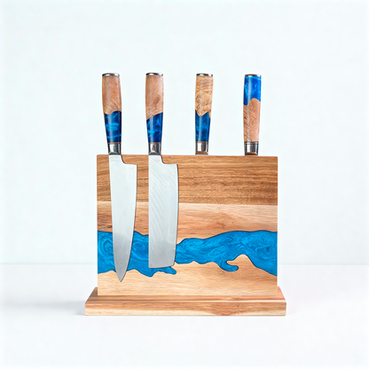 Magnetic Wood &amp; Resin Knife Holder