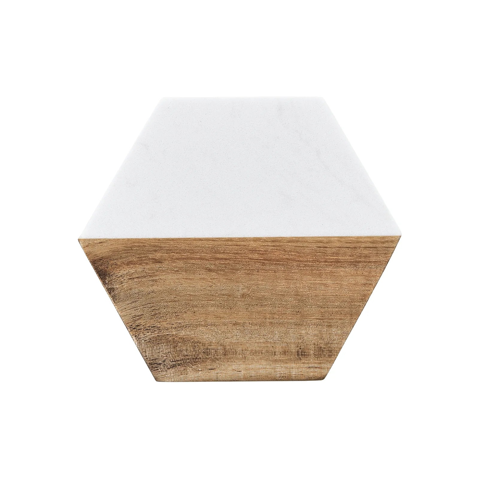 Custom White Marble &amp; Acacia Wood Coasters set